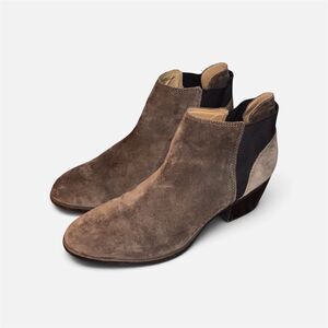 Comfortiva Brown Suede Chelsea Ankle Boots